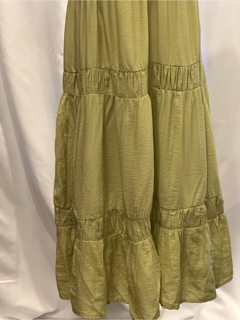 Blu Pepper Lime Green Spaghetti Strap Maxi Dress/NWOT - Picture 3 of 11